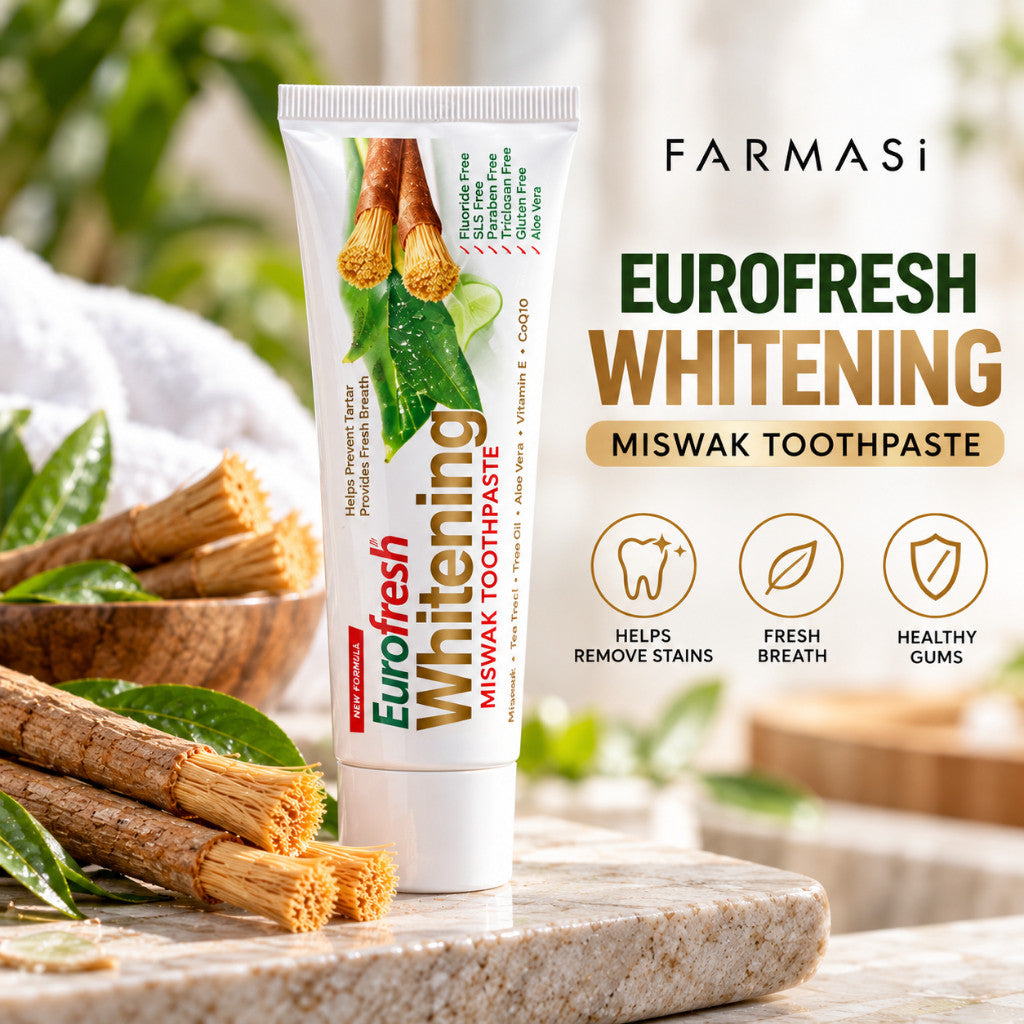 FARMASI Eurofresh Whitening Toothpaste | Miswak & Saffron Matcha