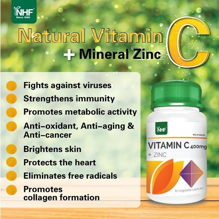 [NHF] - DR NORMAN Vitamin C + Zinc (60 Capsules) HALAL