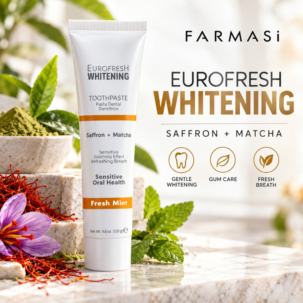FARMASI Eurofresh Whitening Toothpaste | Miswak & Saffron Matcha