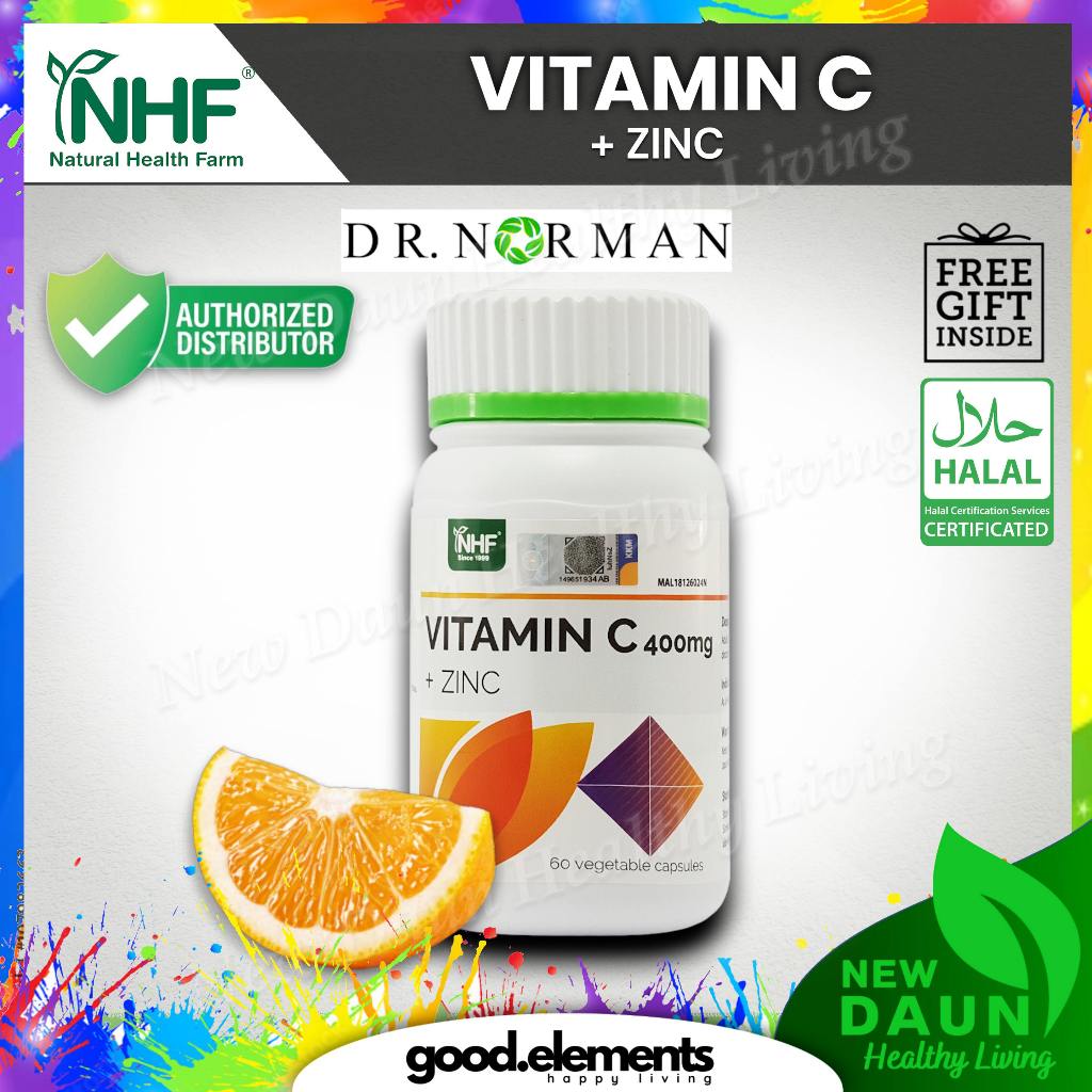 [NHF] - DR NORMAN Vitamin C + Zinc (60 Capsules) HALAL