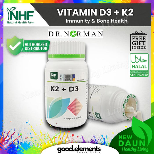 [NHF] - DR NORMAN Vitamin D3 + K2 (60 kapsul) Immunity, Bone Health