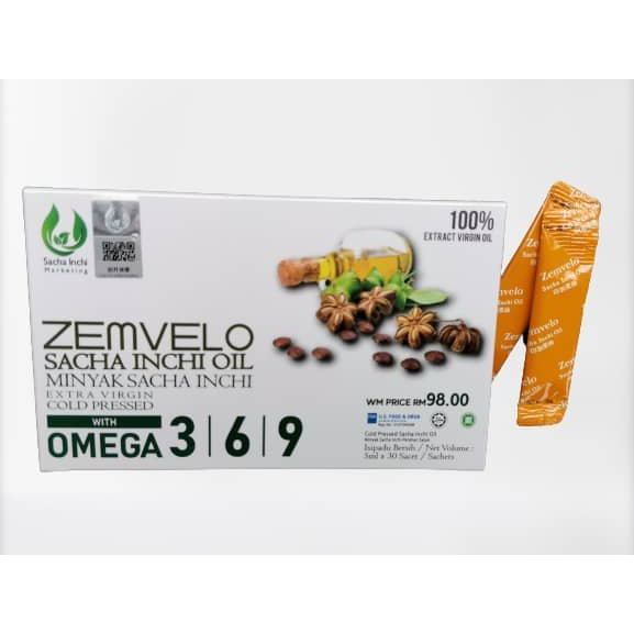 [ZEMVELO] SACHA INCHI OIL IN SACHET OMEGA 3 6 9 + VITAMIN E