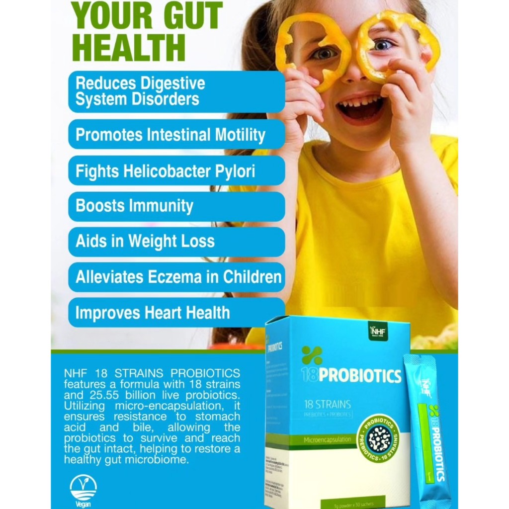 [NHF] - DR NORMAN 18 STRAINS PROBIOTICS | PROBIO18 60 Capsules  |  POWDER SACHET