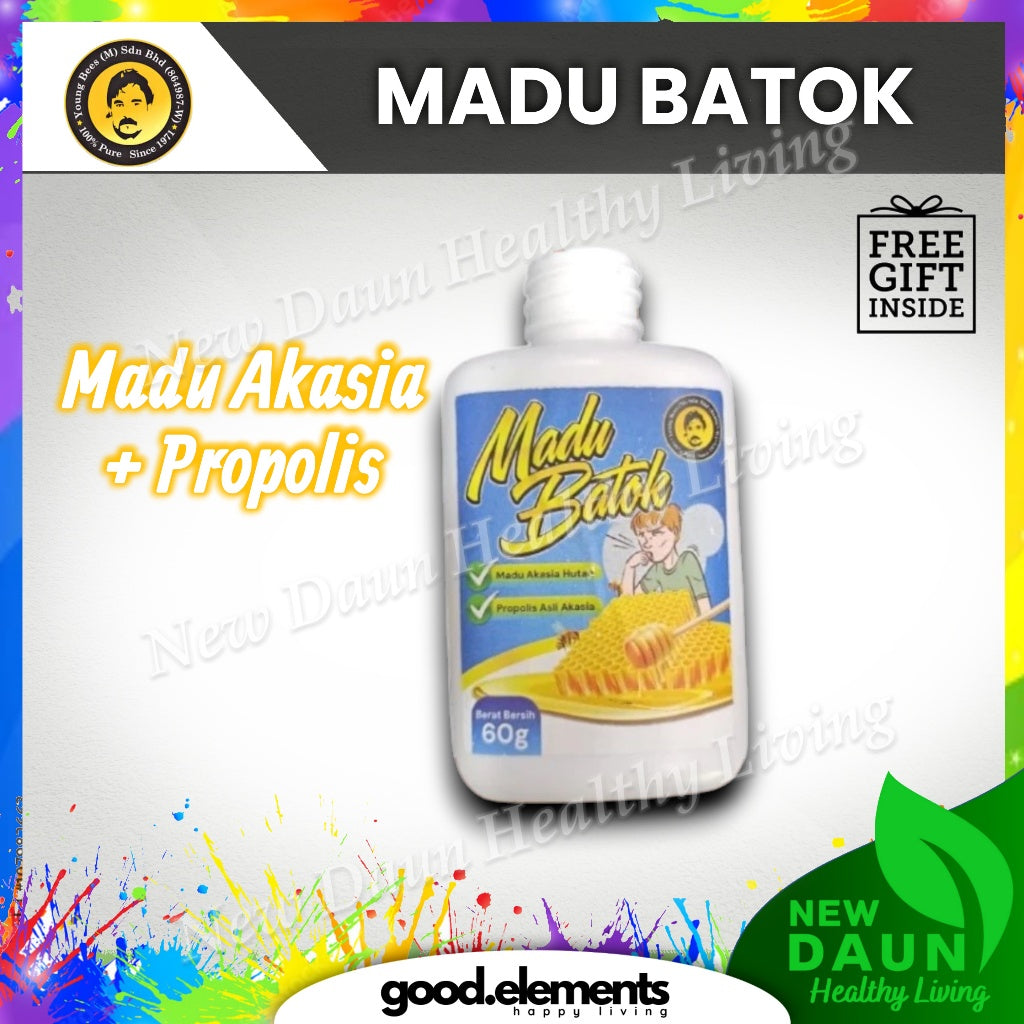 [YOUNG BEES] MADU BATOK Campuran Madu Akasia dan Propolis | Batuk | Sakit Tekak | Batuk Berkahak