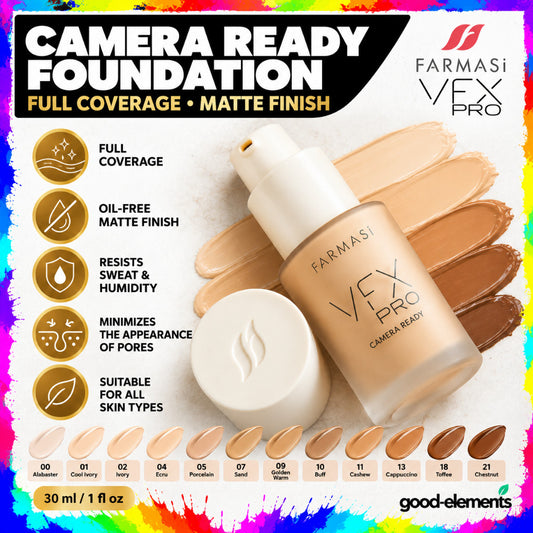 FARMASI VFX PRO Camera Ready Foundation 30ml | Full Coverage Matte Finish