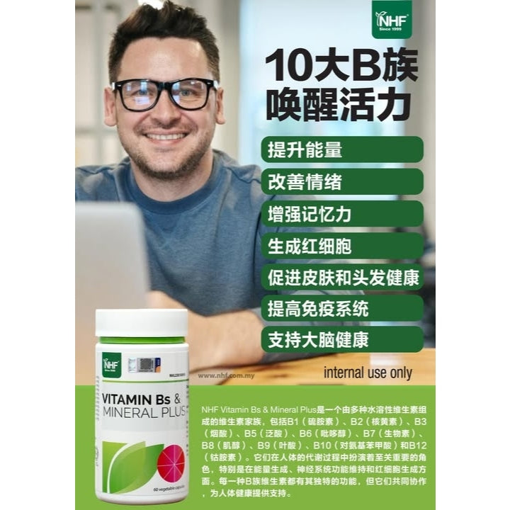 [NHF] - DR NORMAN Vitamin Bs & Mineral Plus 60 Capsules | Vitamin B Complex