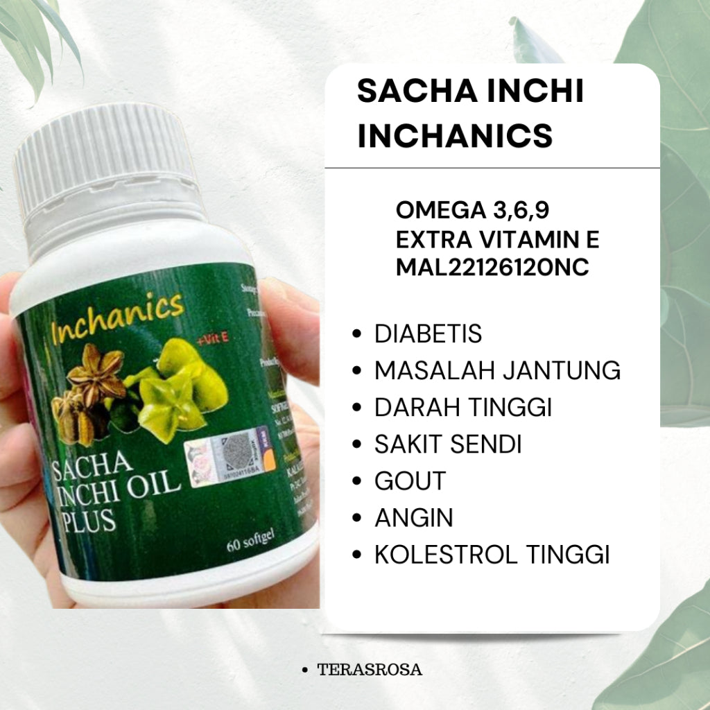 [INCHANICS]  Sacha Inchi Oil KKM APPROVED Hologram (3 x 60 Biji Softgel)