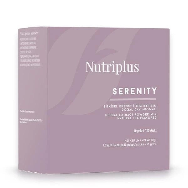 FARMASi Nutriplus Serenity Tea 30 Servings | Sugar-Free Herbal Tea Blend | Lemon / Earl Grey / Peach / Raspberry