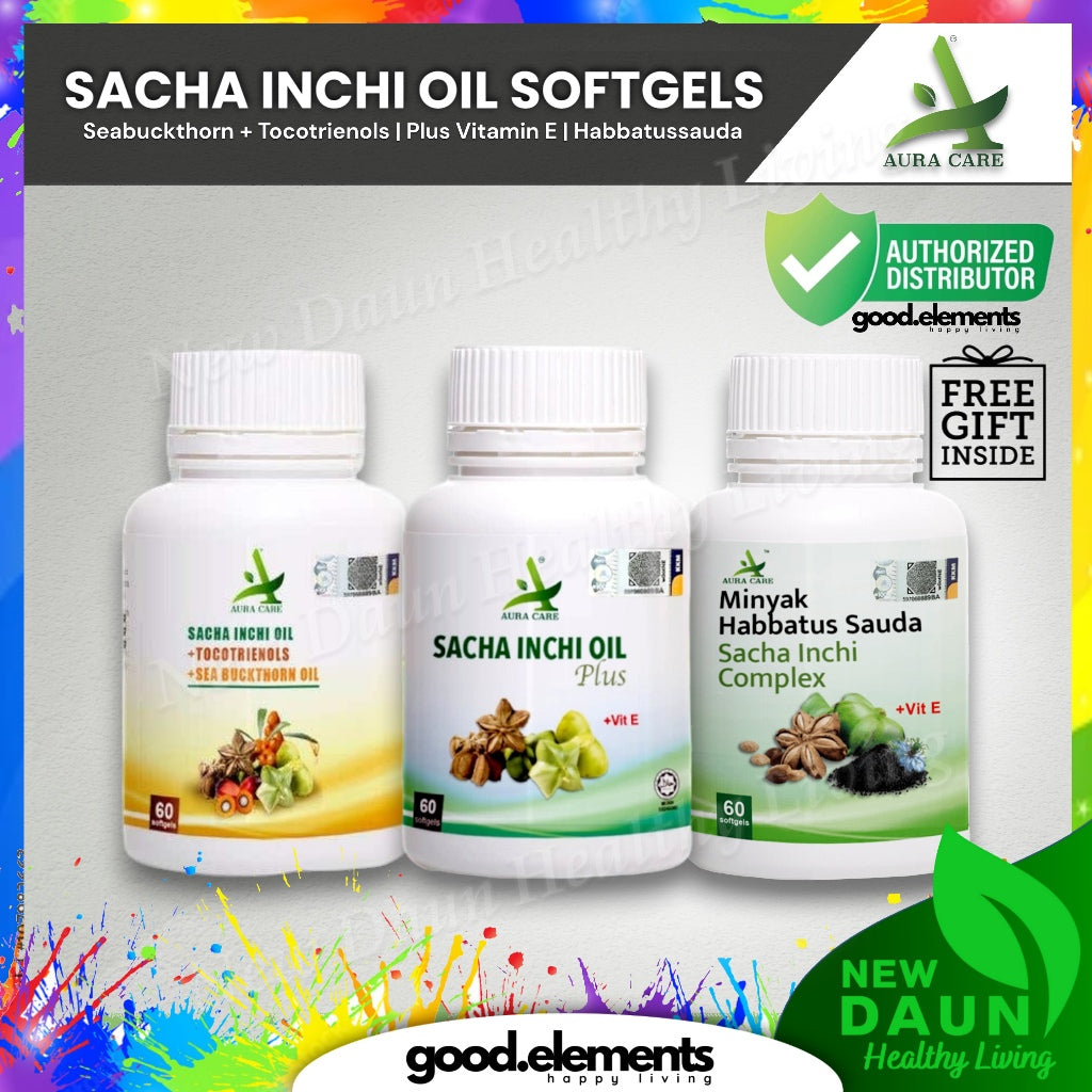 [AURA CARE]  AURACARE SACHA INCHI OIL- TOCOTRIENOLS | PLUS VITAMIN E | HABBATUSSAUDA