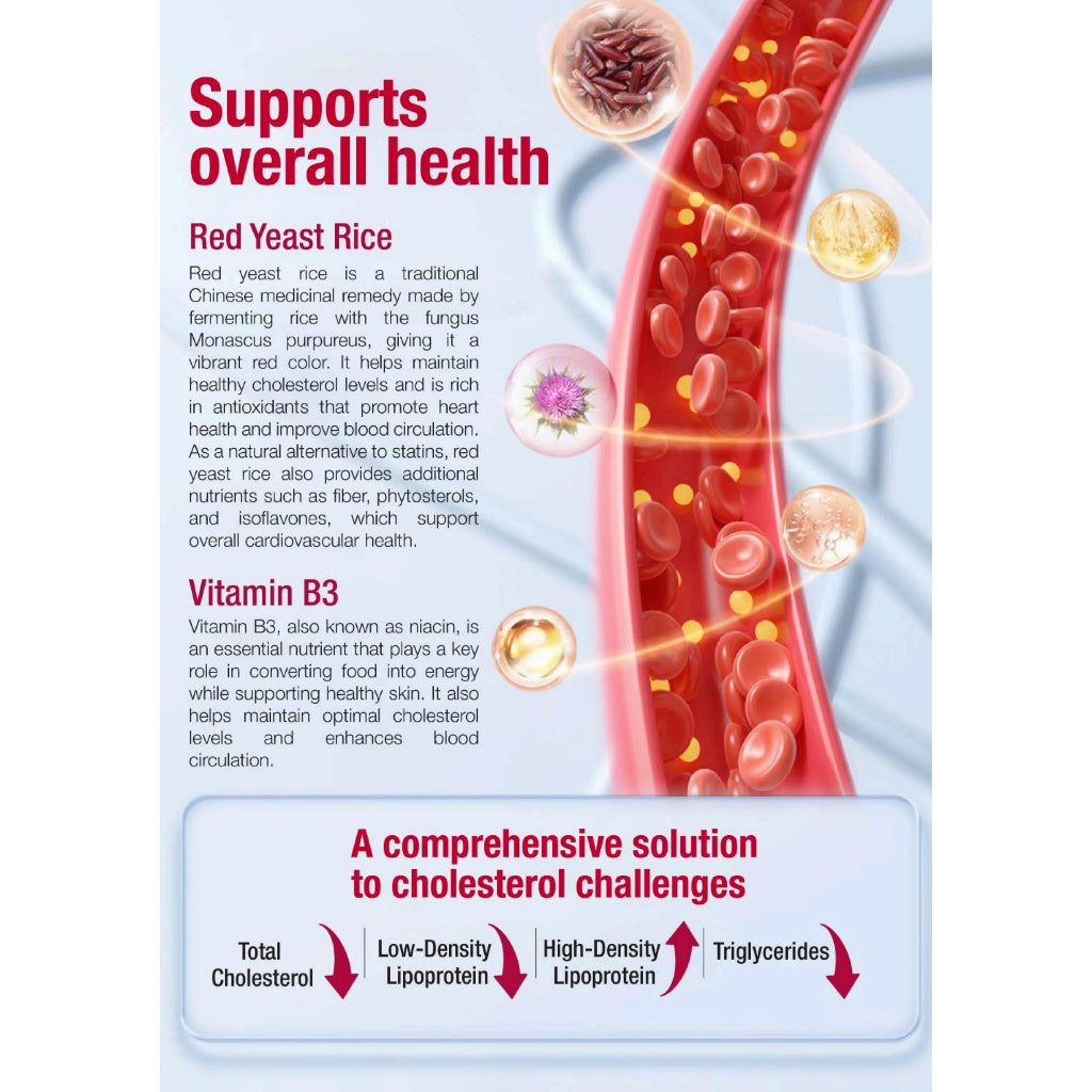 [NHF] - DR NORMAN Cholespro (505mg x 60 Capsules) Cholesterol Control Heart Health