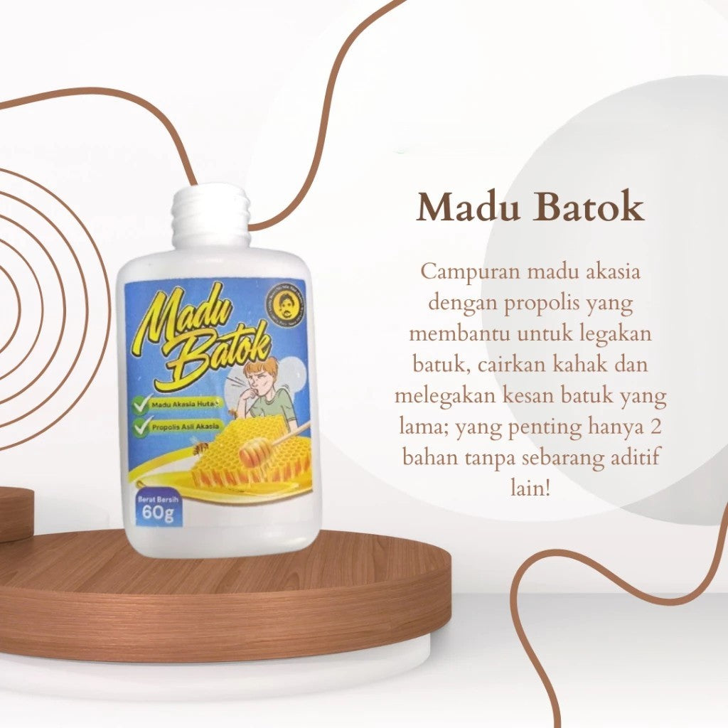 [YOUNG BEES] MADU BATOK Campuran Madu Akasia dan Propolis | Batuk | Sakit Tekak | Batuk Berkahak
