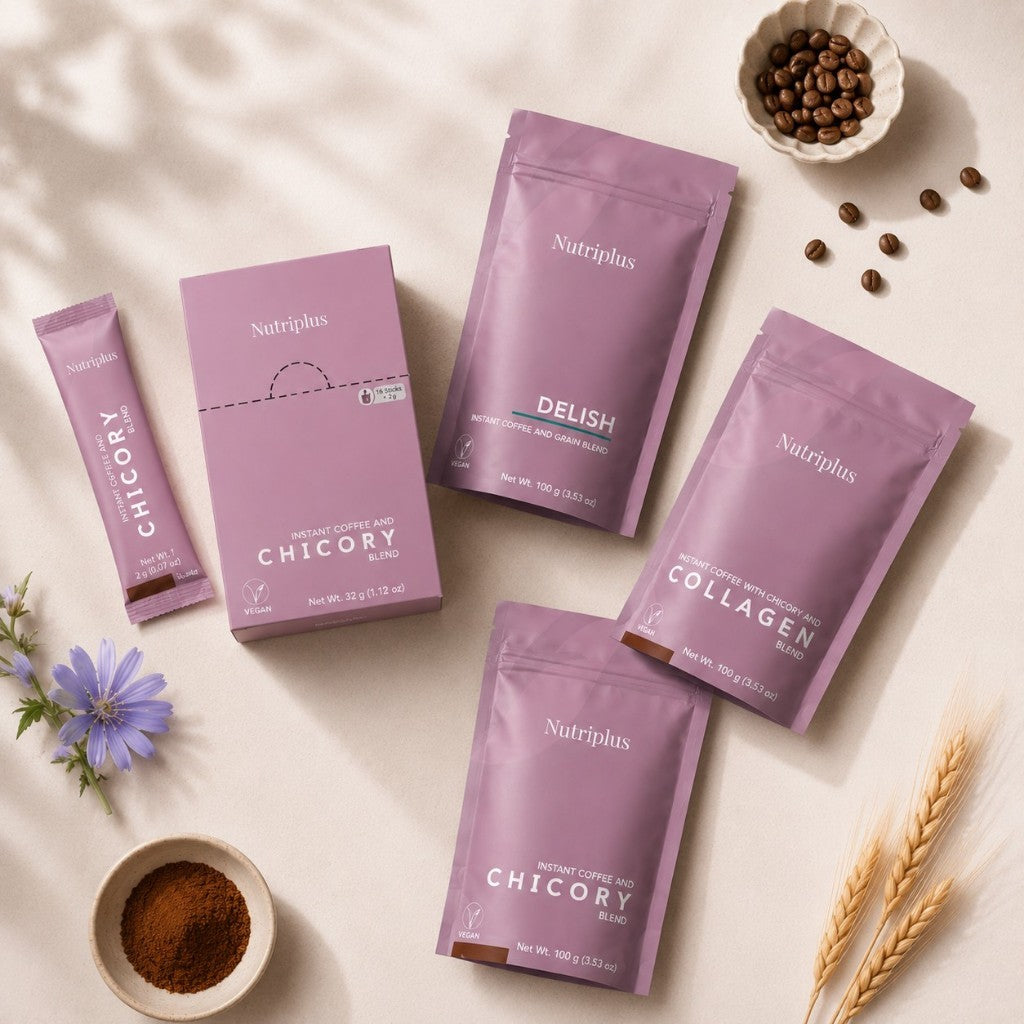 FARMASi Nutriplus Coffee Series | Chicory Coffee / Grain Blend / Collagen Coffee | Low Caffeine Beverage