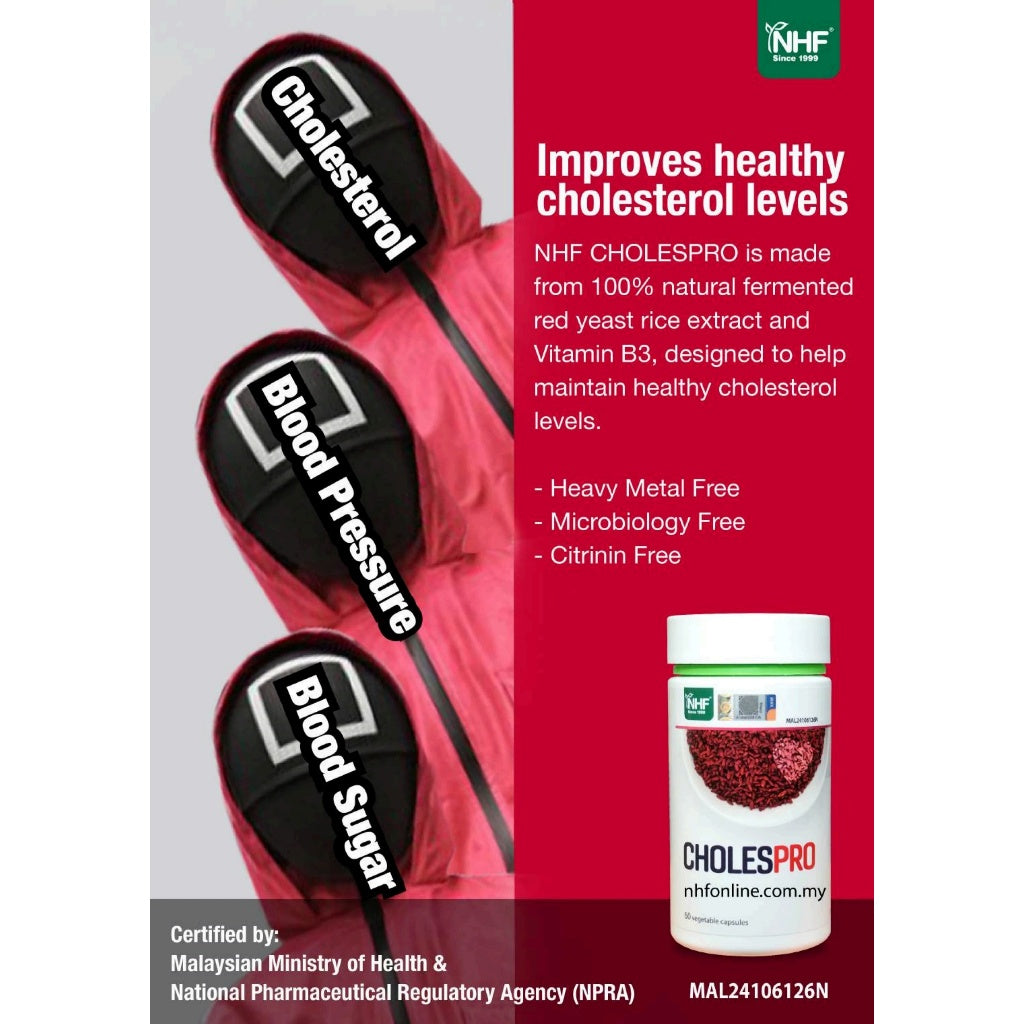 [NHF] - DR NORMAN Cholespro (505mg x 60 Capsules) Cholesterol Control Heart Health
