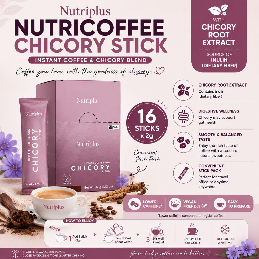 FARMASi Nutriplus Coffee Series | Chicory Coffee / Grain Blend / Collagen Coffee | Low Caffeine Beverage