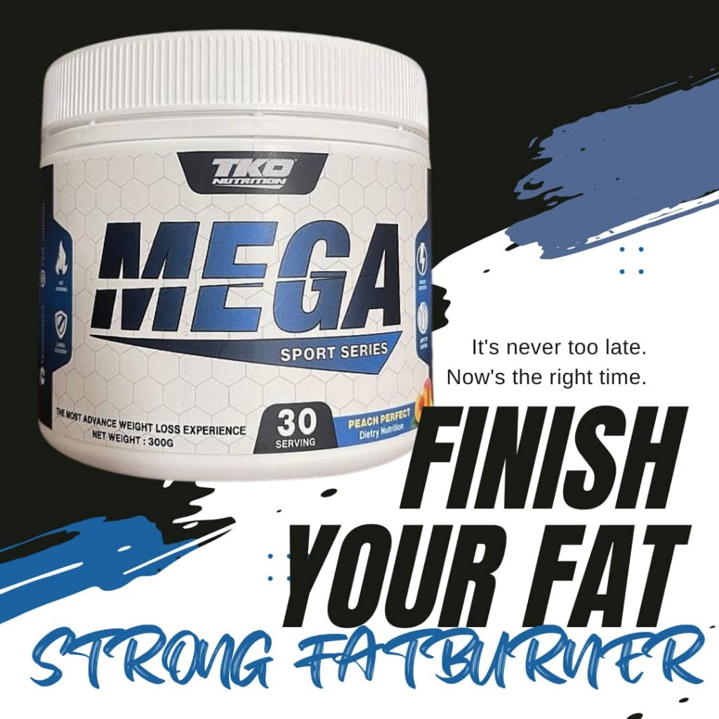 TKO Nutrition Fat Burner MEGA Sport Series | MEGA 3.0 Fresh Grape Supplement Kurus 30 Servings