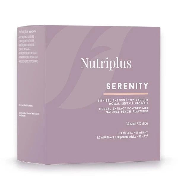FARMASi Nutriplus Serenity Tea 30 Servings | Sugar-Free Herbal Tea Blend | Lemon / Earl Grey / Peach / Raspberry
