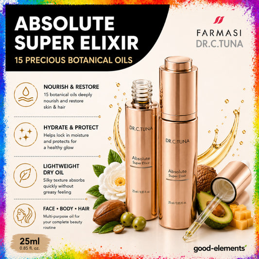 FARMASi DR.C.TUNA Absolute Super Elixir 25ml | Multipurpose Facial Oil Face Body Hair | Nourishing Moisturizing