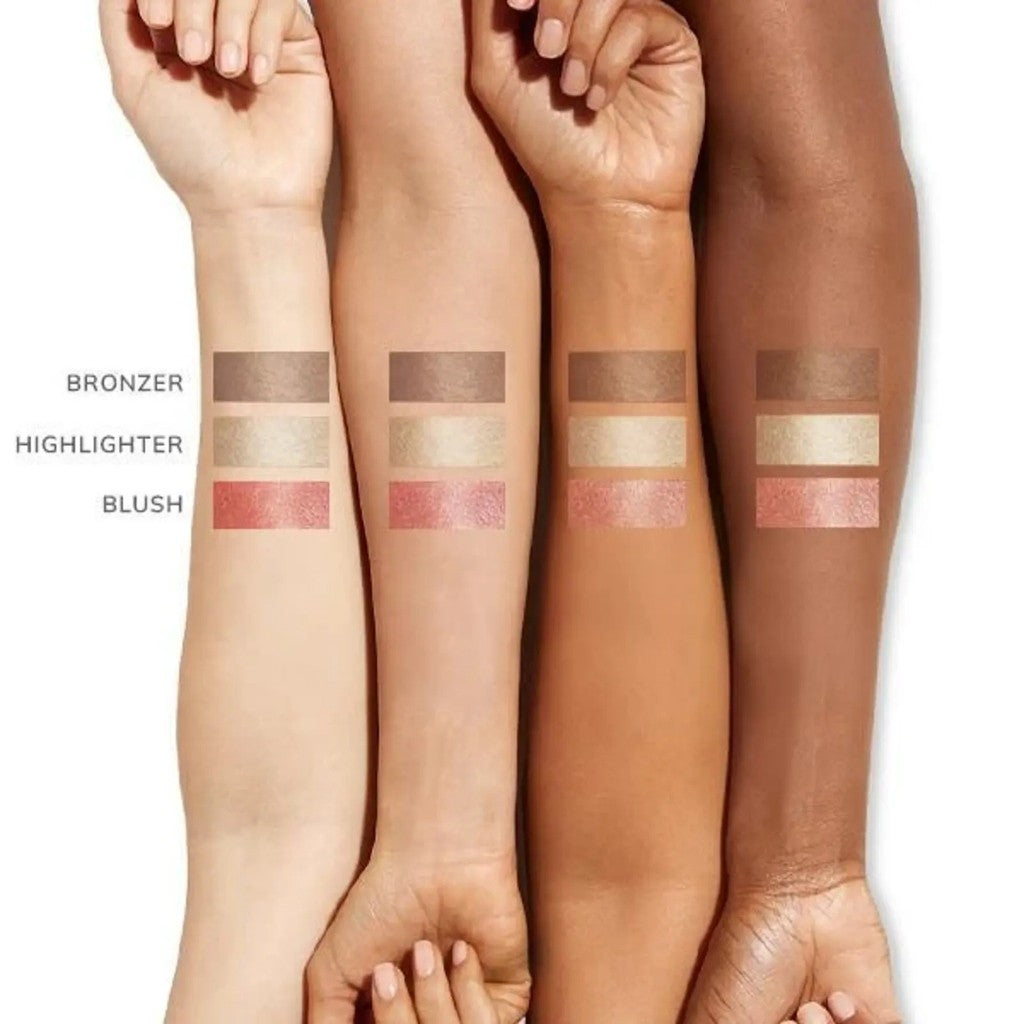 FARMASI Midnight Touch Liquid Blush, Highlighter Pinky Cloud, Time to Sparkle, Drizzled Bronze