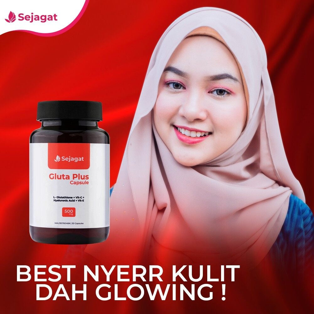 [SEJAGAT GLOBAL]  GLUTA PLUS Kulit Putih seluruh badan Glutaplus Whitening skin glutathione 15 caps