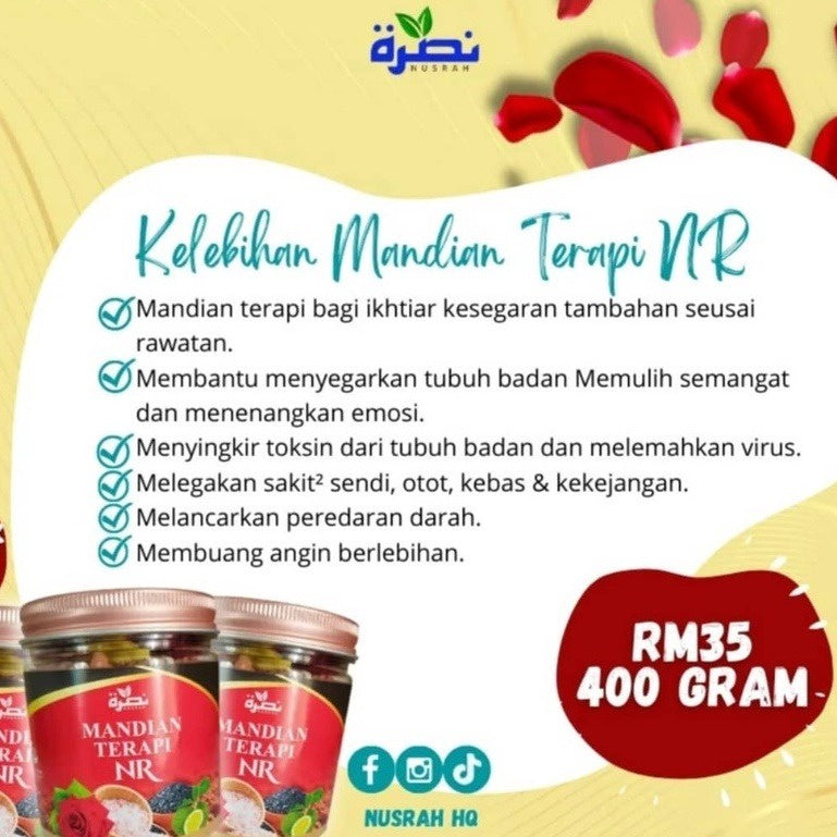 [NUSRAH] Garam Bukit Hitam Pink Mandian Terapi NR Herbal Organic Detox Himalaya Salt | Pati Bunga