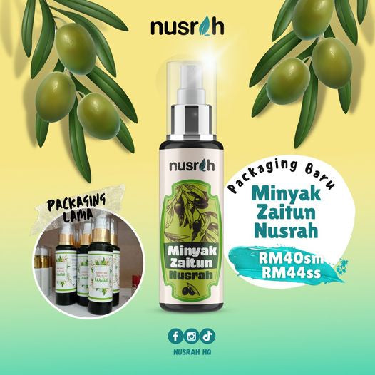 [NUSRAH] Minyak Habbatus Sauda Cold Press Double Sortex 100% Asli | Minyak Zaitun [NUSRAH] NR