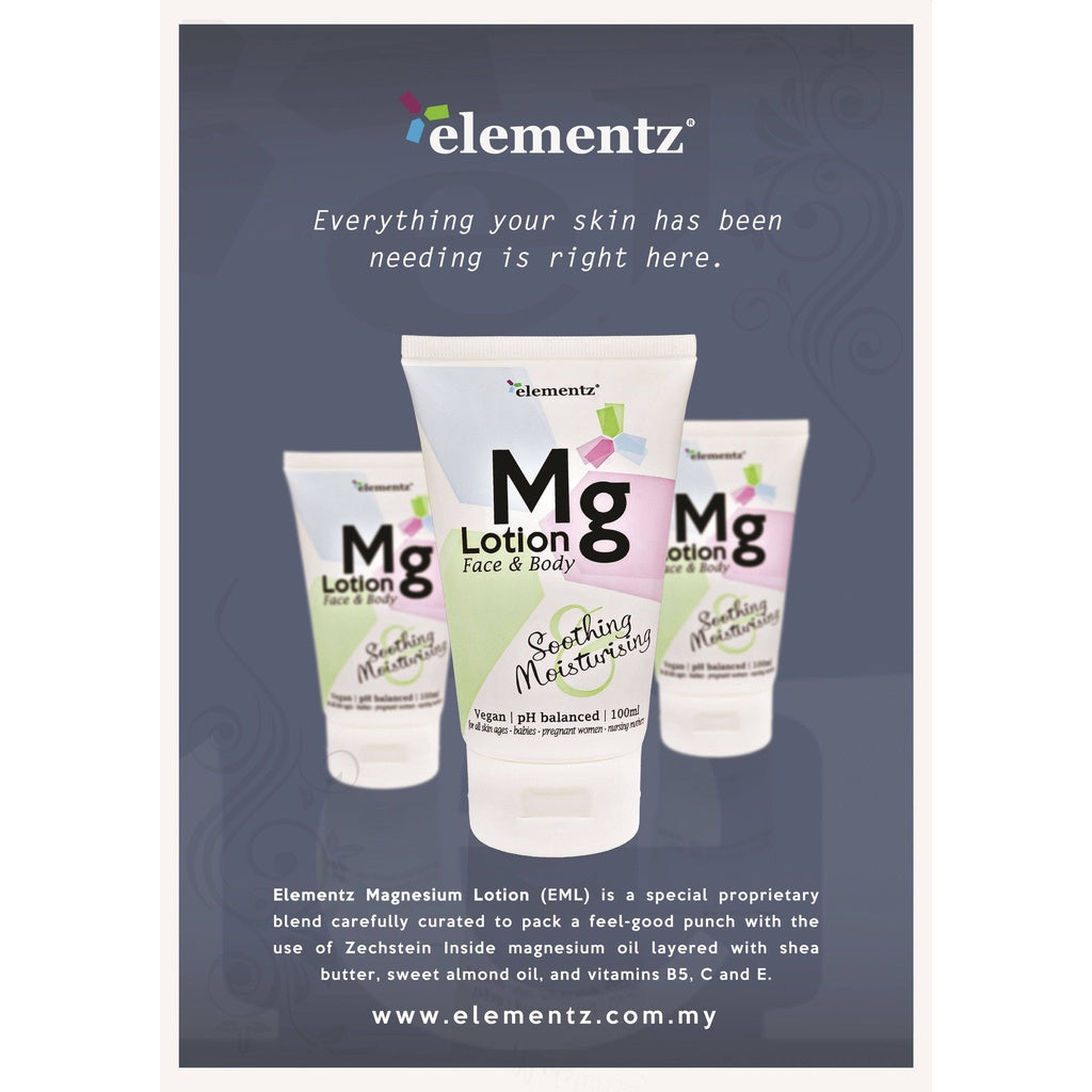 [ELEMENTZ] MG LOTION Losyen Magnesium Lotion skin moisturizer rejuvenating relax stress reliever