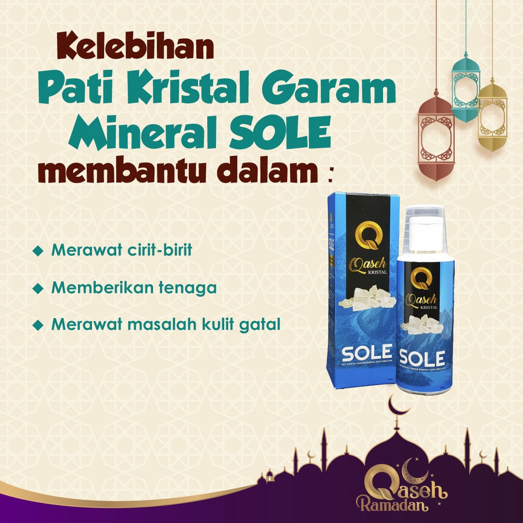 [QASEH GOLD] Kristal Sole Pati Garam Kristal Mineral Himalaya by Ana Edar