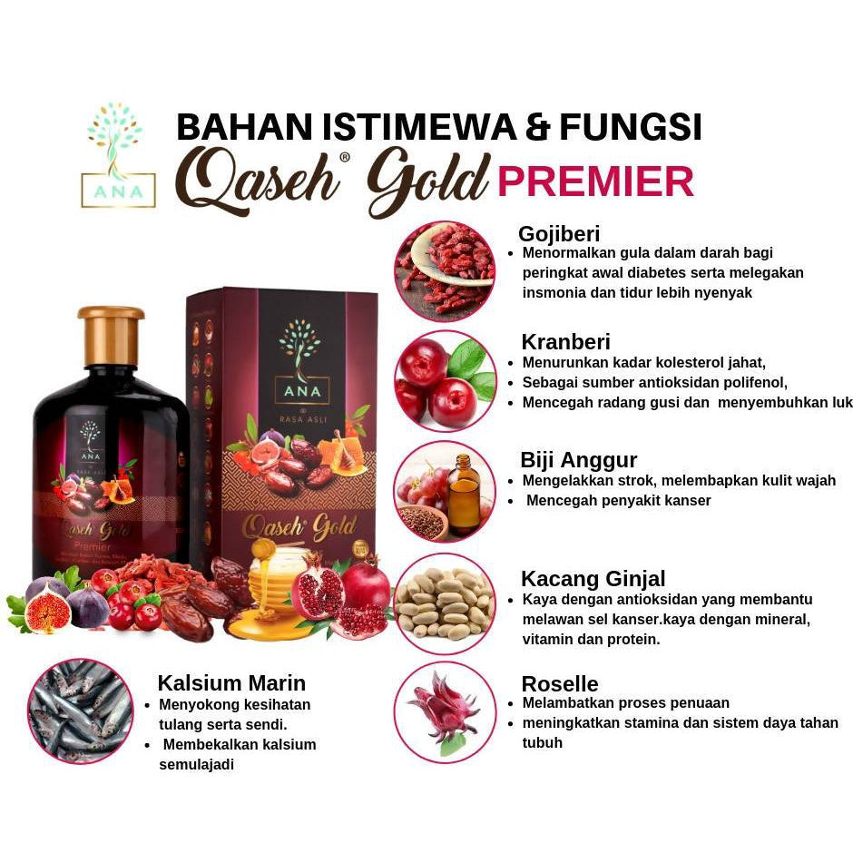 [QASEH GOLD] PREMIER | KEKANDA | ADINDA 500ml by ANA EDAR