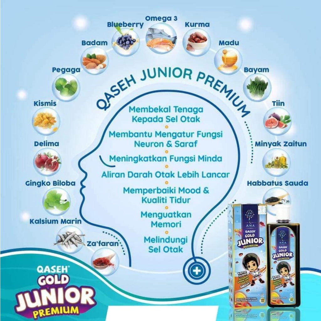 [QASEH GOLD] JUNIOR  ANA EDAR JUS JUNIOR ASLI | OREN | BRAINEE BYTES | EMUNKIDZ