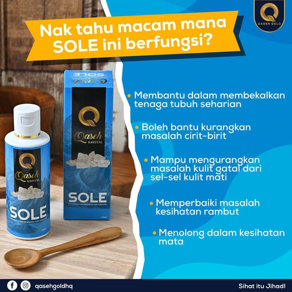 [QASEH GOLD] Kristal Sole Pati Garam Kristal Mineral Himalaya by Ana Edar