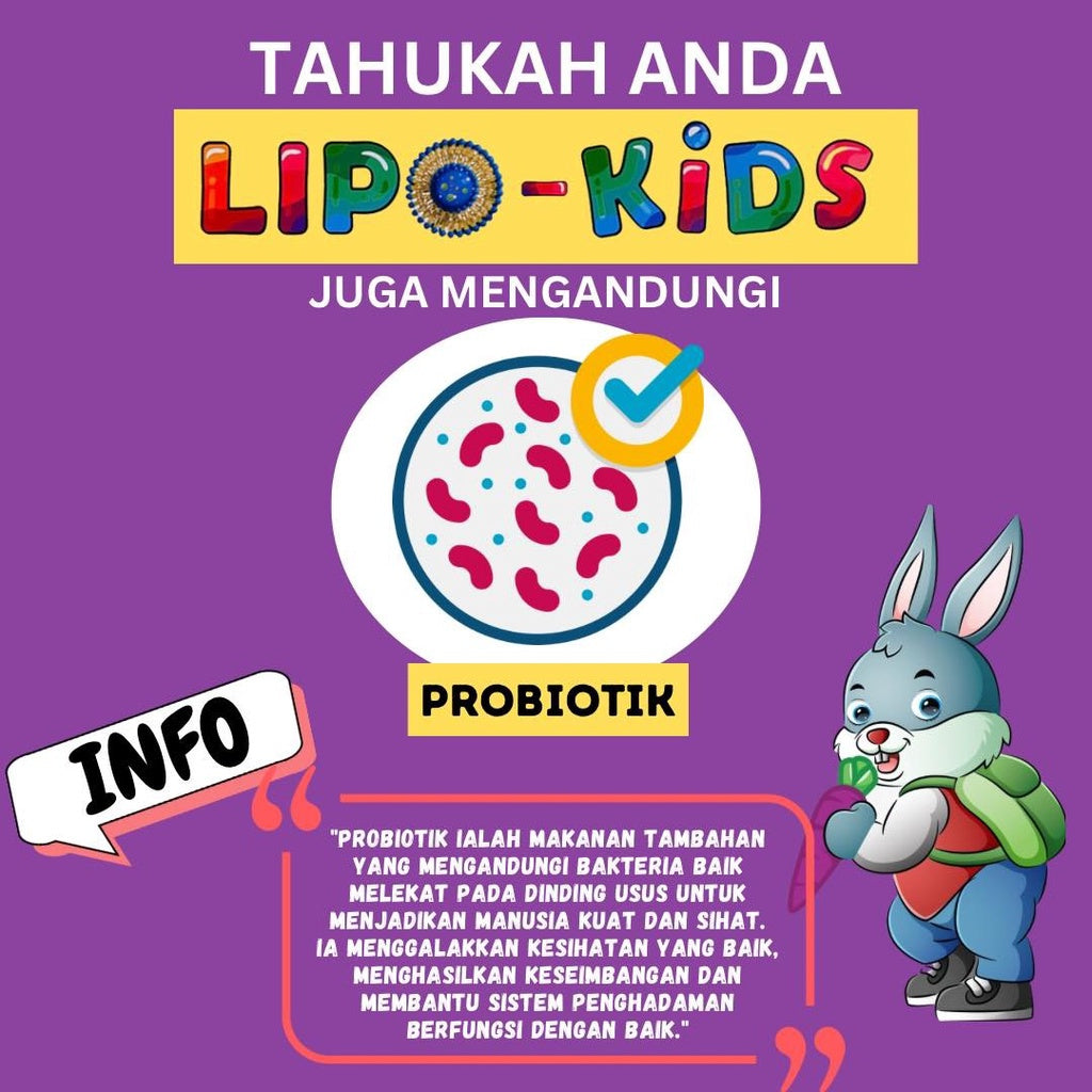 LIPO KIDS TRIPLE ACTION MULTIVITAMIN PROBIOTICS FOR KIDS Liposomal Vitamin C Probiotic Good Taste