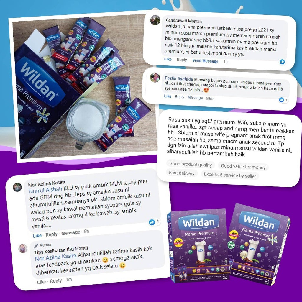 [WILDAN] MAMA PREMIUM Susu ibu mengandung kawal GDM khasiat penuh