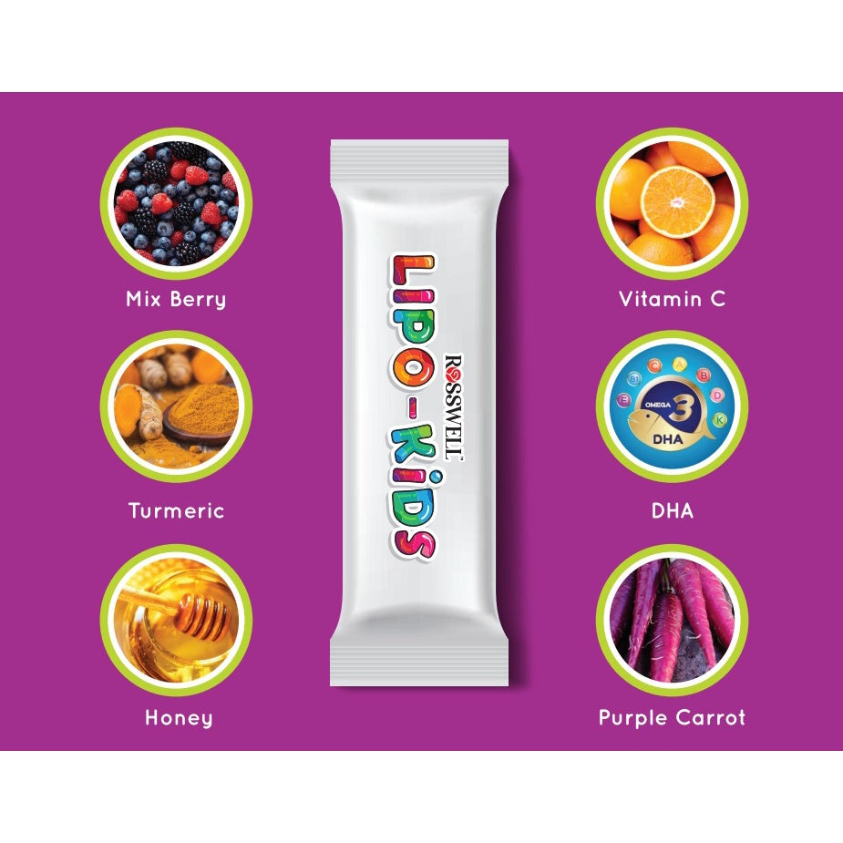 LIPO KIDS TRIPLE ACTION MULTIVITAMIN PROBIOTICS FOR KIDS Liposomal Vitamin C Probiotic Good Taste