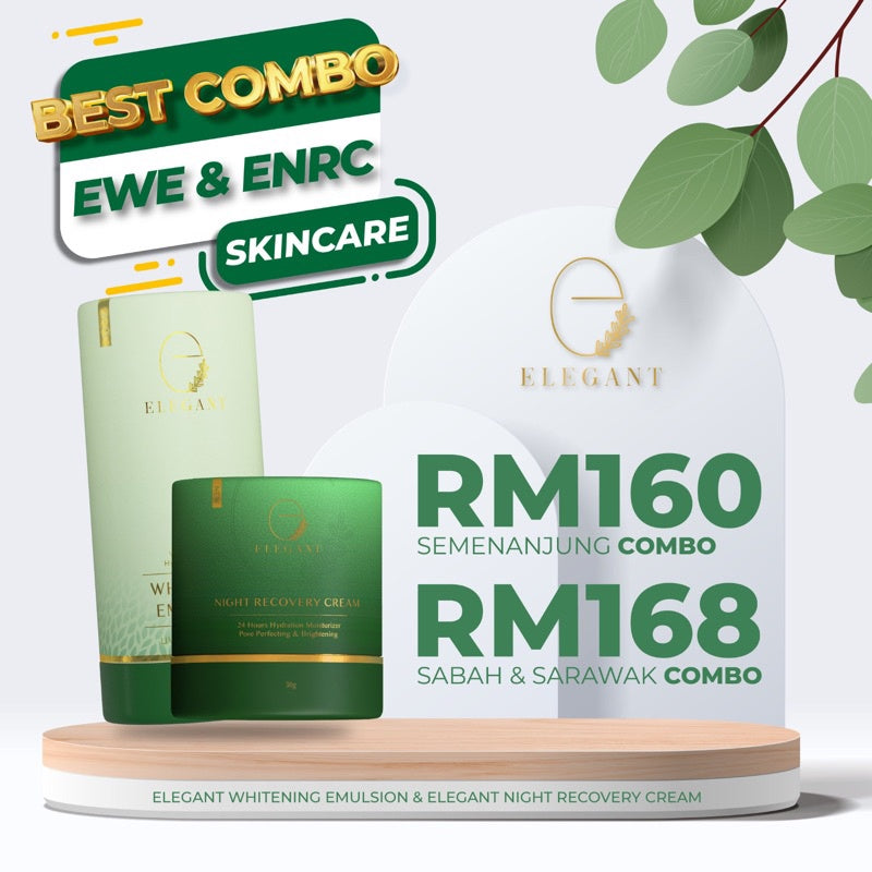 [ELEGANT] Whitening EWE | Night Cream ENRC | Jeju Cleanser EJC | Scrub ECFS | Serum EADOS | Lipglass