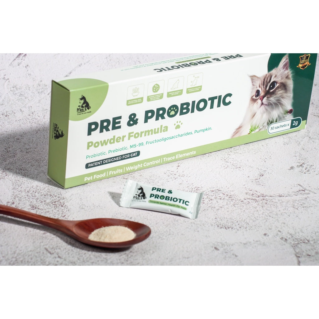 [MAX & PAW] PREBIOTIC & PROBIOTIC POWDER  Multivitamin All Natural Pet Supplement FOR CAT Sachet