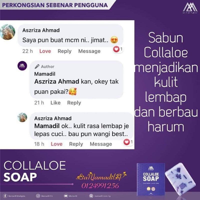 [MAMADIL] MEDIL Sabun Collaloe [MAMADIL] 100g Collaloe Soap Medil Sabun muka dan badan mencerah kulit
