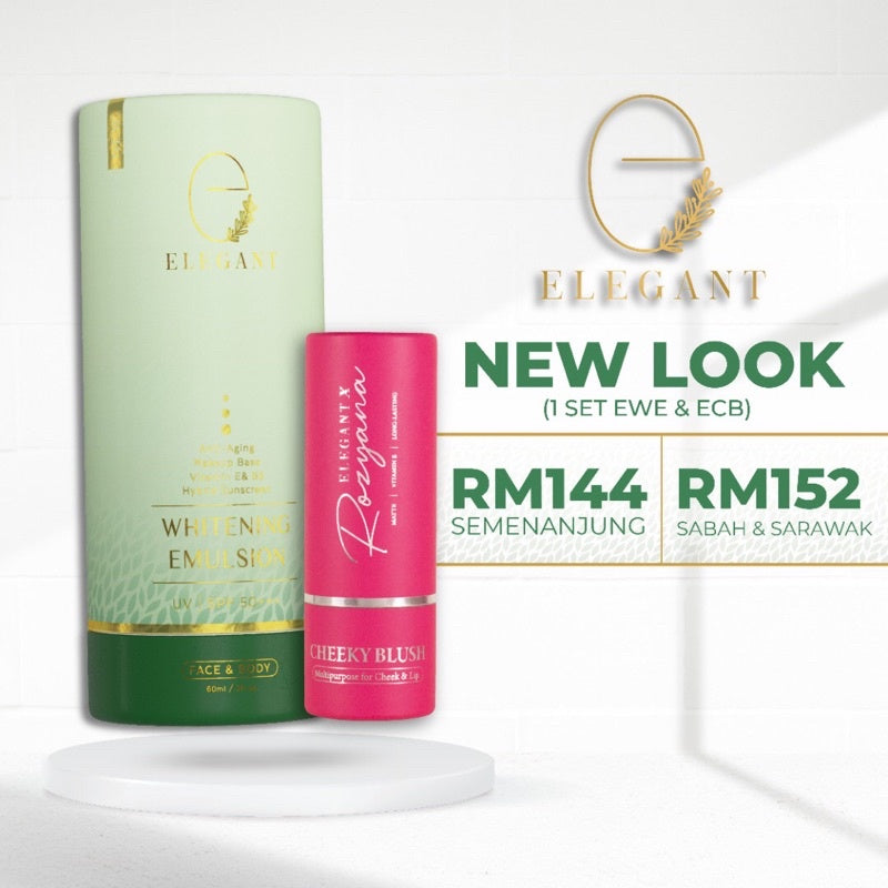 [ELEGANT] Whitening EWE | Night Cream ENRC | Jeju Cleanser EJC | Scrub ECFS | Serum EADOS | Lipglass
