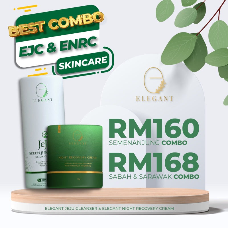 [ELEGANT] Whitening EWE | Night Cream ENRC | Jeju Cleanser EJC | Scrub ECFS | Serum EADOS | Lipglass