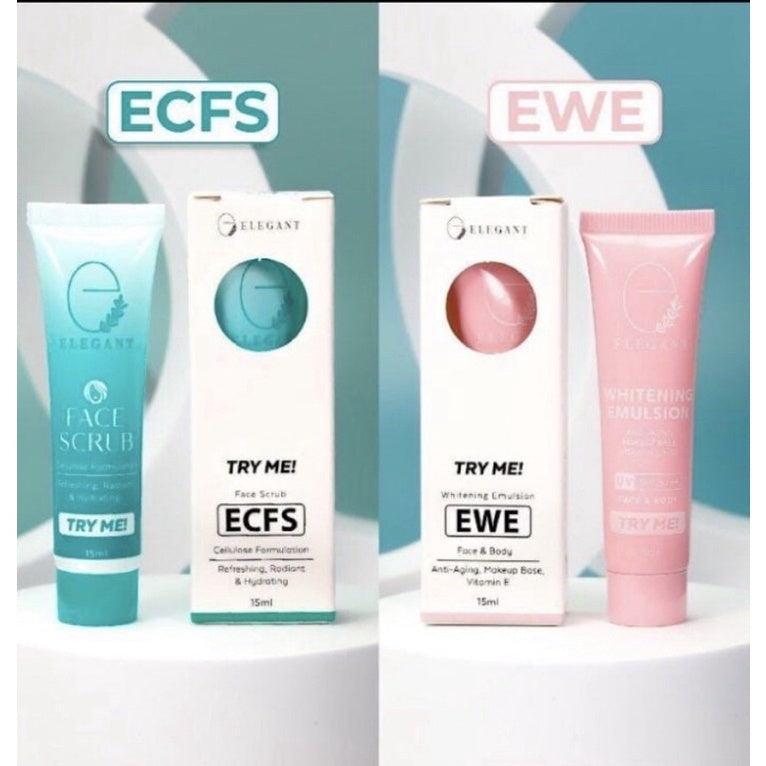 [ELEGANT] TRAVEL/ TRIAL SET mini (WITENING EMULSION, NIGHT CREAM ENRC, JEJU CLEANSER, ECFS FACE SCRUB)