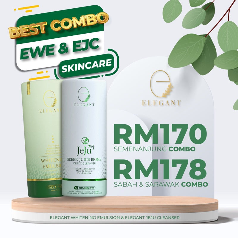 [ELEGANT] Whitening EWE | Night Cream ENRC | Jeju Cleanser EJC | Scrub ECFS | Serum EADOS | Lipglass