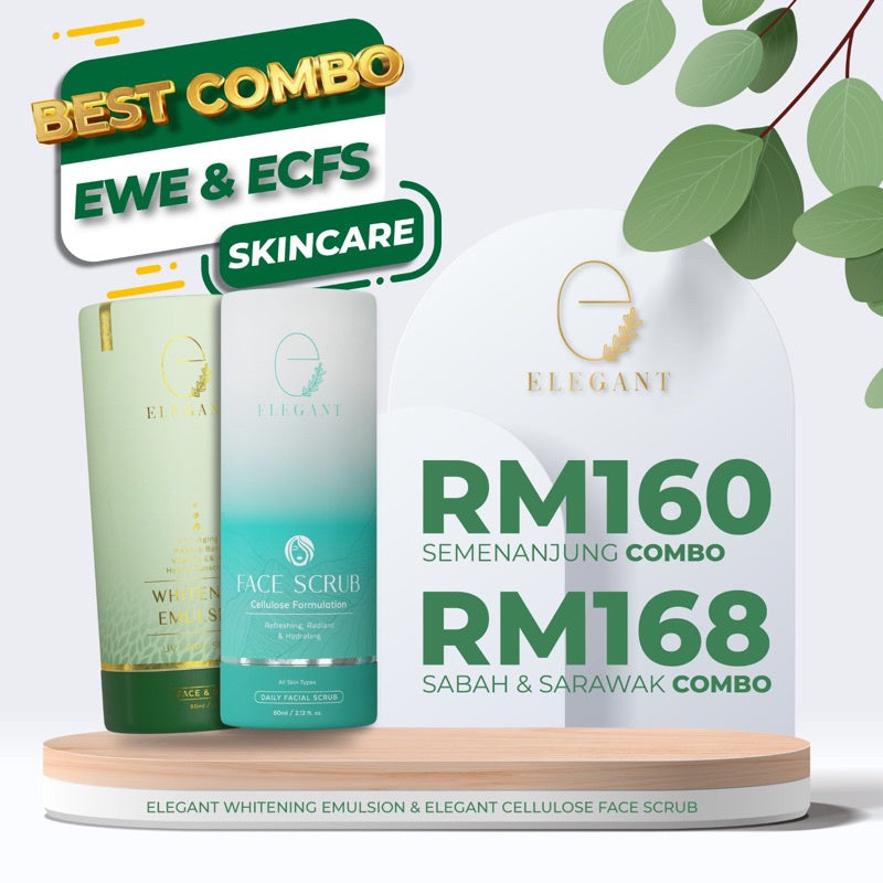 [ELEGANT] Whitening EWE | Night Cream ENRC | Jeju Cleanser EJC | Scrub ECFS | Serum EADOS | Lipglass