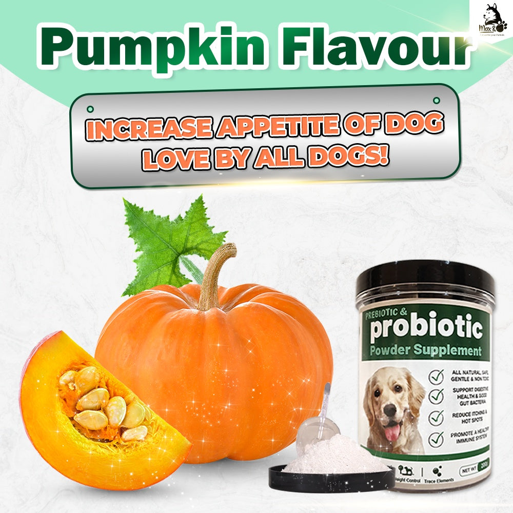 [MAX & PAW] PREBIOTIC & PROBIOTIC POWDER  All Natural Pet Supplement Multivitamin DOG & CAT