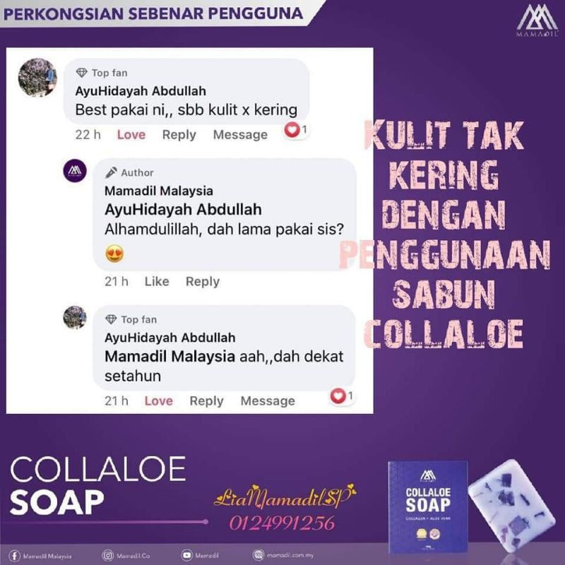 [MAMADIL] MEDIL Sabun Collaloe [MAMADIL] 100g Collaloe Soap Medil Sabun muka dan badan mencerah kulit
