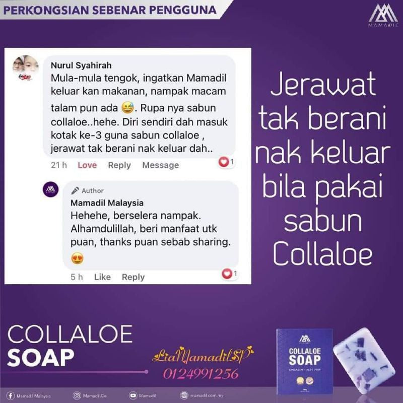 [MAMADIL] MEDIL Sabun Collaloe [MAMADIL] 100g Collaloe Soap Medil Sabun muka dan badan mencerah kulit
