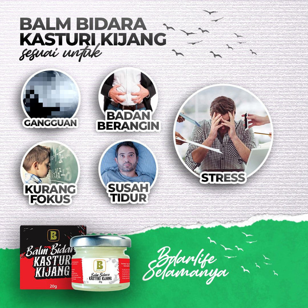 [BDARLIFE] Balm Bidara Syifa Ruqyah Melegakan Kahak Sakit Kepala Sendi terapi Bidara & Kasturi Kijang