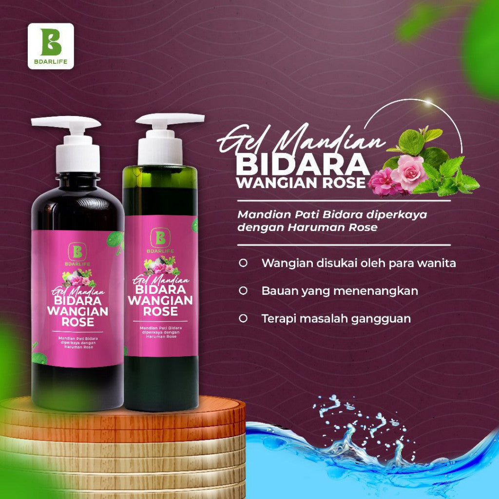 [BDARLIFE] GEL MANDIAN BIDARA Lavender / Rose / Limau / Kasturi Kijang Aromaterapi Mandian