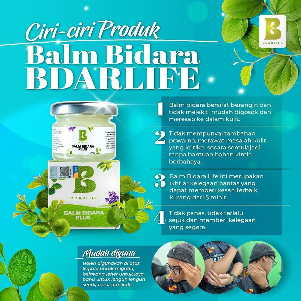 [BDARLIFE] Balm Bidara Syifa Ruqyah Melegakan Kahak Sakit Kepala Sendi terapi Bidara & Kasturi Kijang