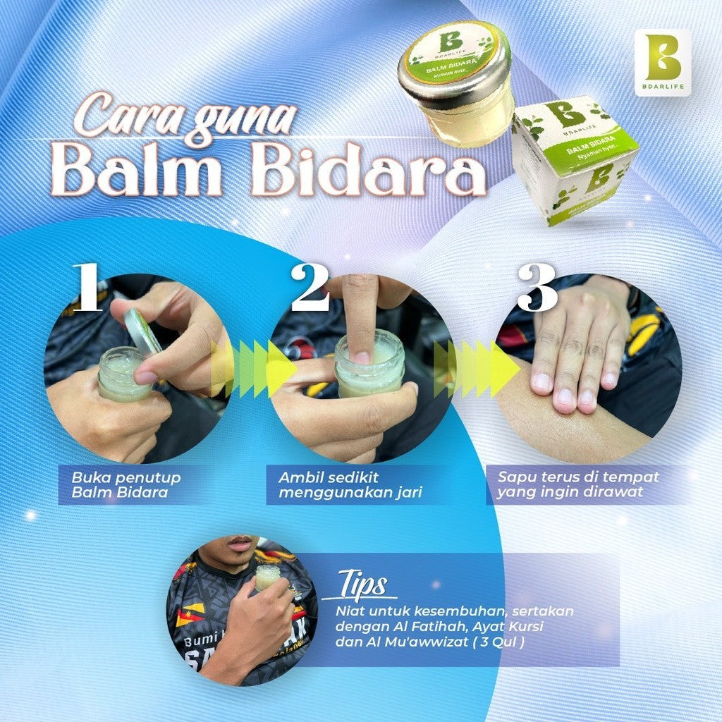 [BDARLIFE] Balm Bidara Syifa Ruqyah Melegakan Kahak Sakit Kepala Sendi terapi Bidara & Kasturi Kijang