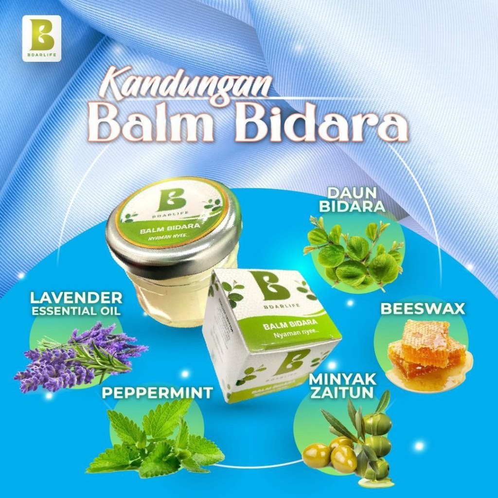 [BDARLIFE] Balm Bidara Syifa Ruqyah Melegakan Kahak Sakit Kepala Sendi terapi Bidara & Kasturi Kijang