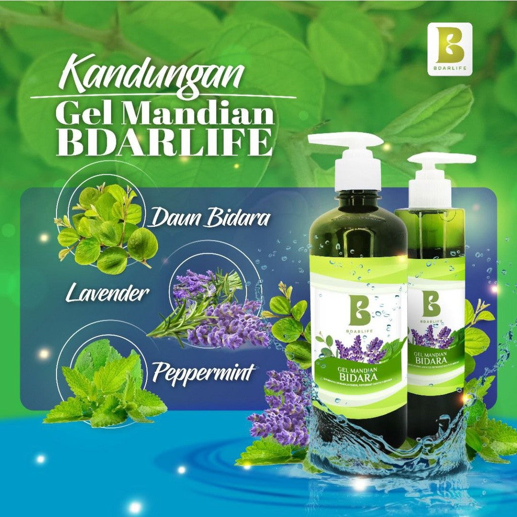 [BDARLIFE] GEL MANDIAN BIDARA Lavender / Rose / Limau / Kasturi Kijang Aromaterapi Mandian